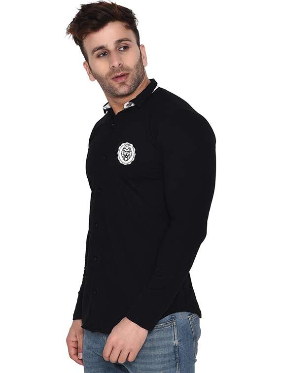 men placement print cotton shirt - 20840722 -  Standard Image - 1