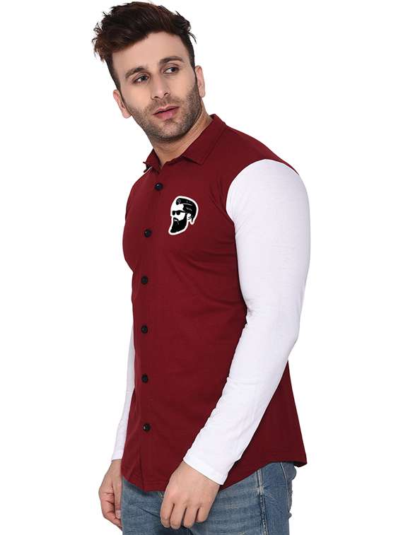 men color block cotton casual shirt - 20840737 -  Standard Image - 1