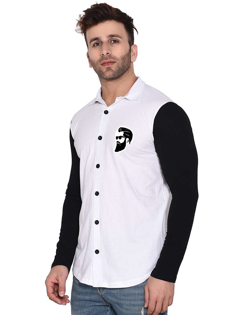 men color block cotton casual shirt - 20840738 -  Standard Image - 1