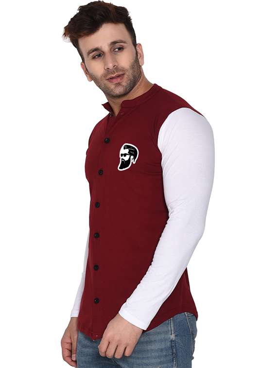 men color block cotton casual shirt - 20840757 -  Standard Image - 1