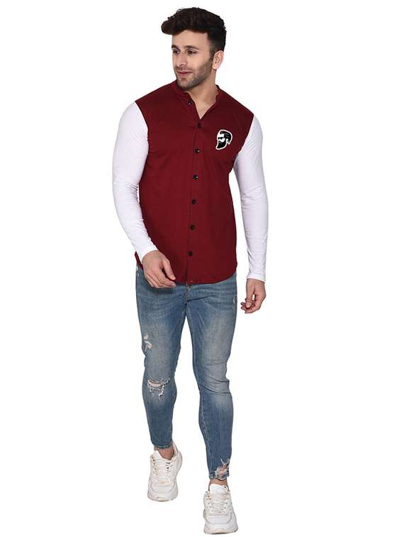 men color block cotton casual shirt - 20840757 -  Standard Image - 4