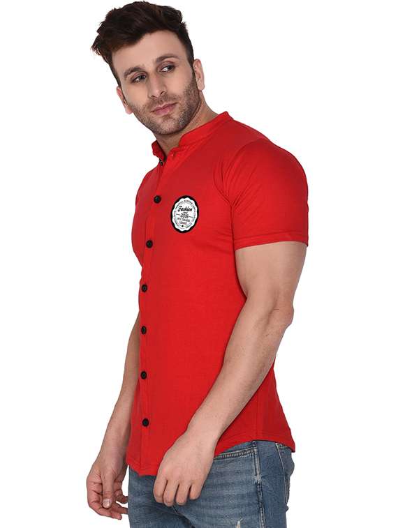 men mandarin neck casual shirt - 20840769 -  Standard Image - 1