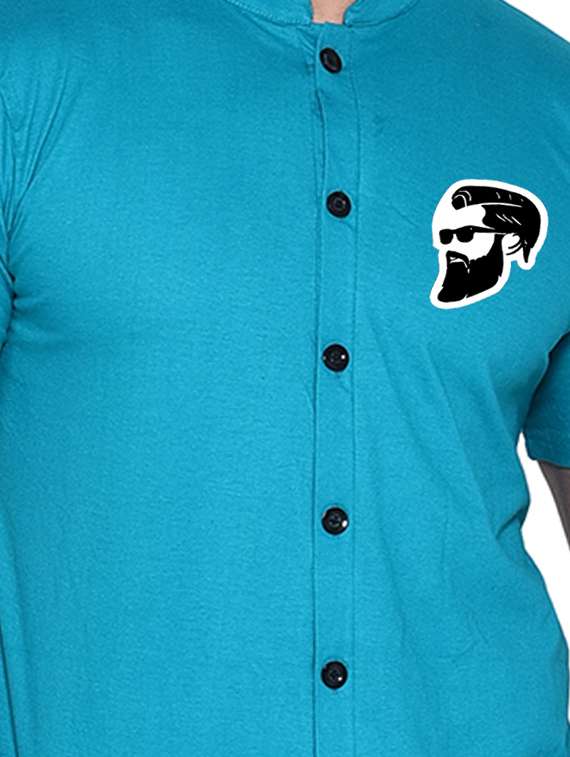 men placement print cotton t-shirt - 20840778 -  Standard Image - 4