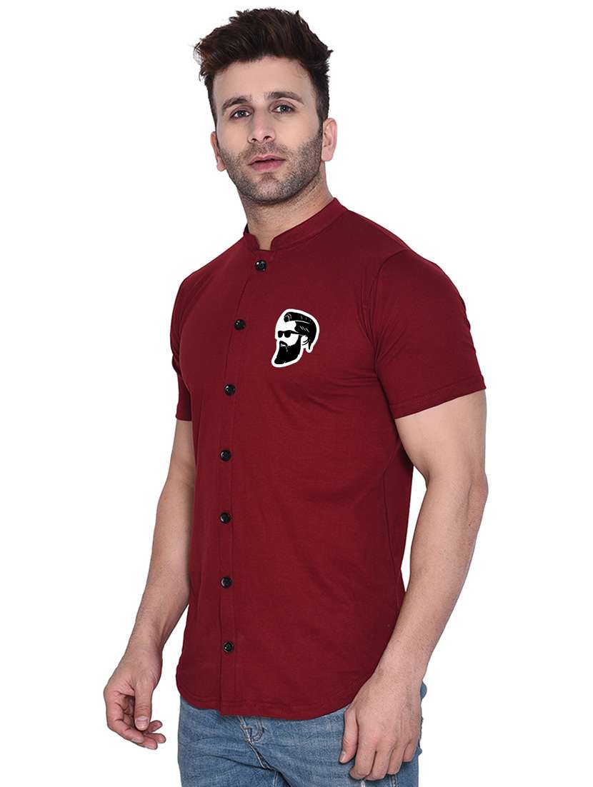 men mandarin neck casual shirt - 20840784 -  Standard Image - 1