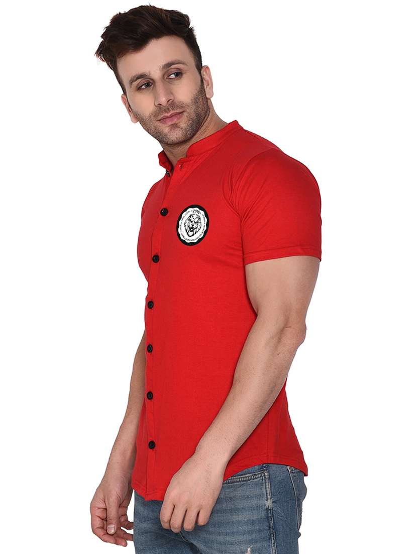 men placement print cotton t-shirt - 20840791 -  Standard Image - 1