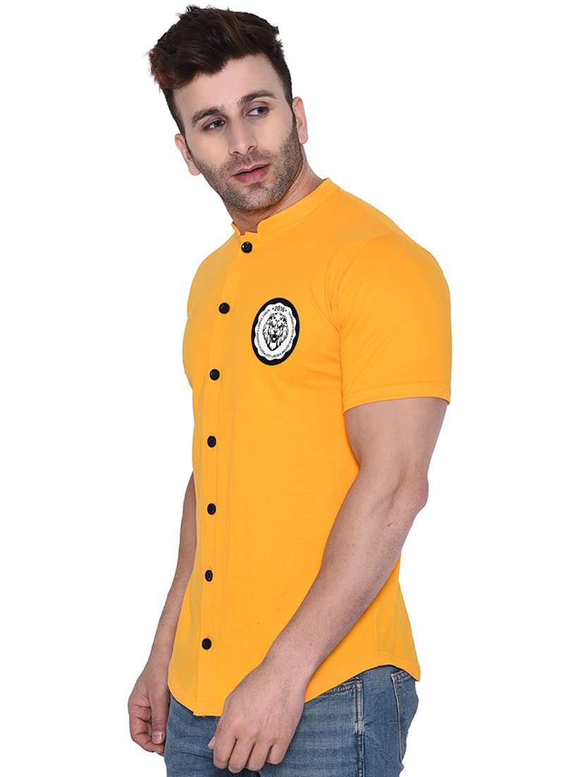 men mandarin neck casual shirt - 20840794 -  Standard Image - 1