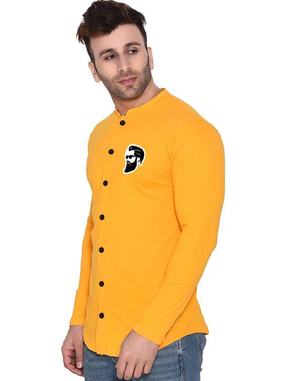 men placement print cotton shirt - 20840814 -  Standard Image - 1