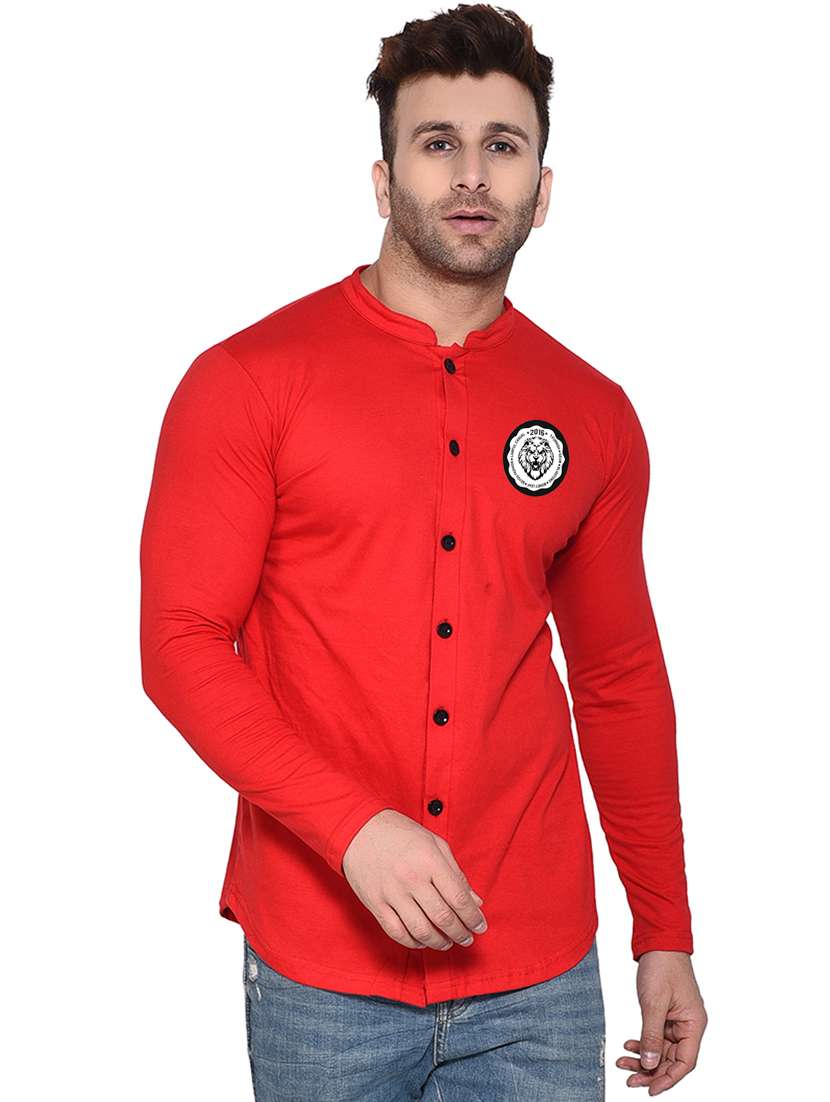 men placement print cotton t-shirt