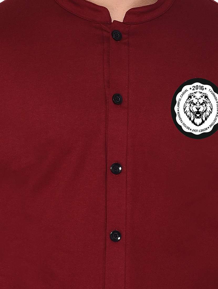 men mandarin neck casual shirt - 20840825 -  Standard Image - 4