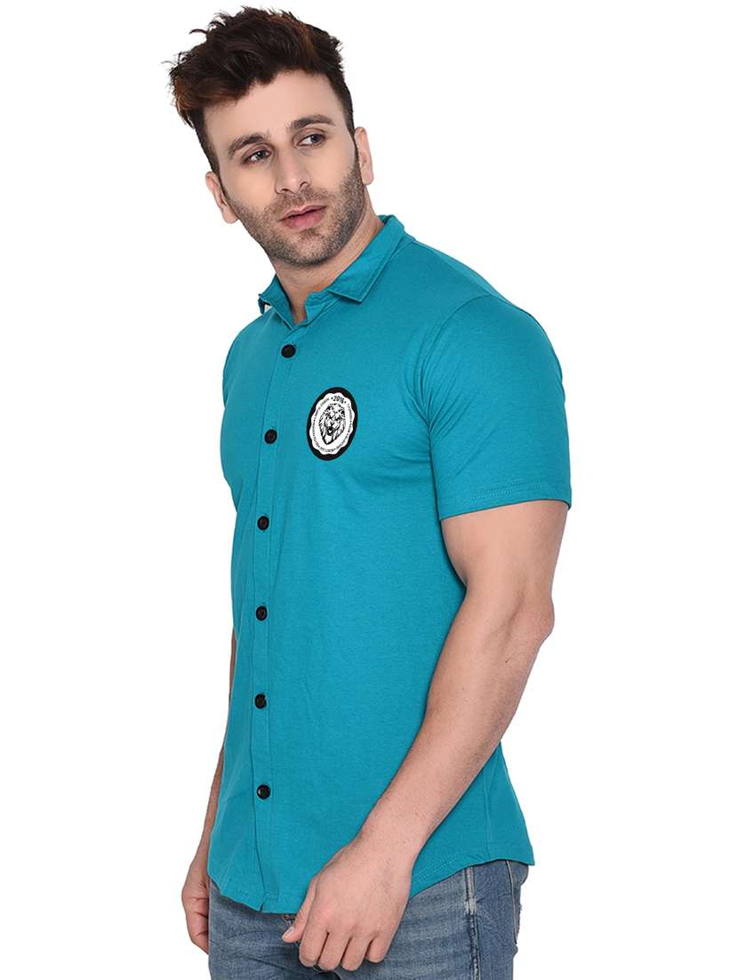 men placement print cotton t-shirt - 20840830 -  Standard Image - 1