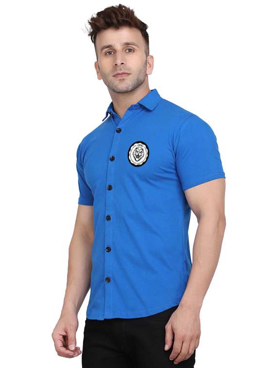 men collared placement printed casual shirt - 20840831 -  Standard Image - 1
