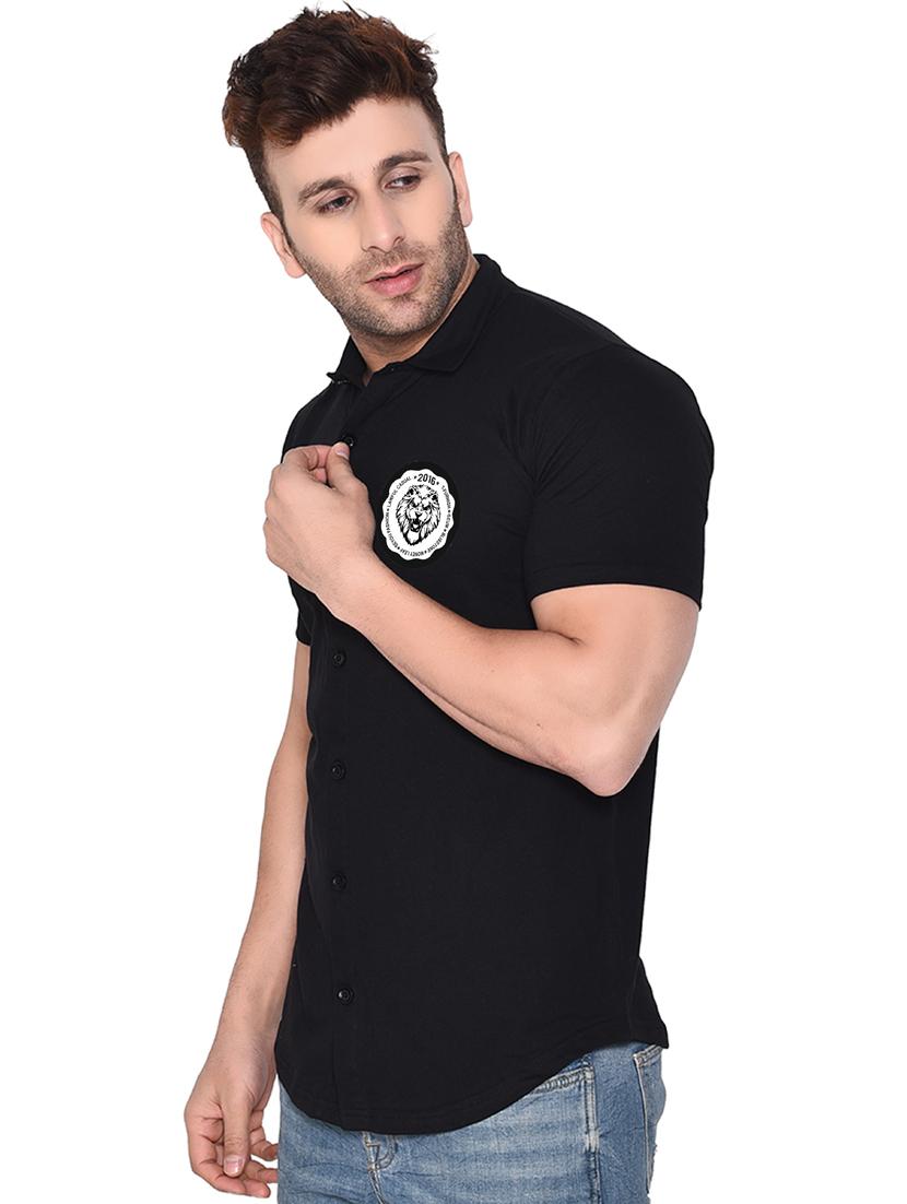 men collared placement printed casual shirt - 20840838 - Standard Image - 1