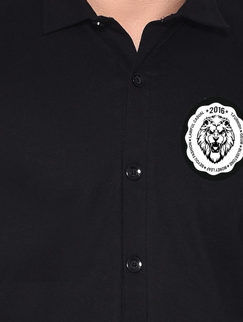 men collared placement printed casual shirt - 20840838 - Standard Image - 4