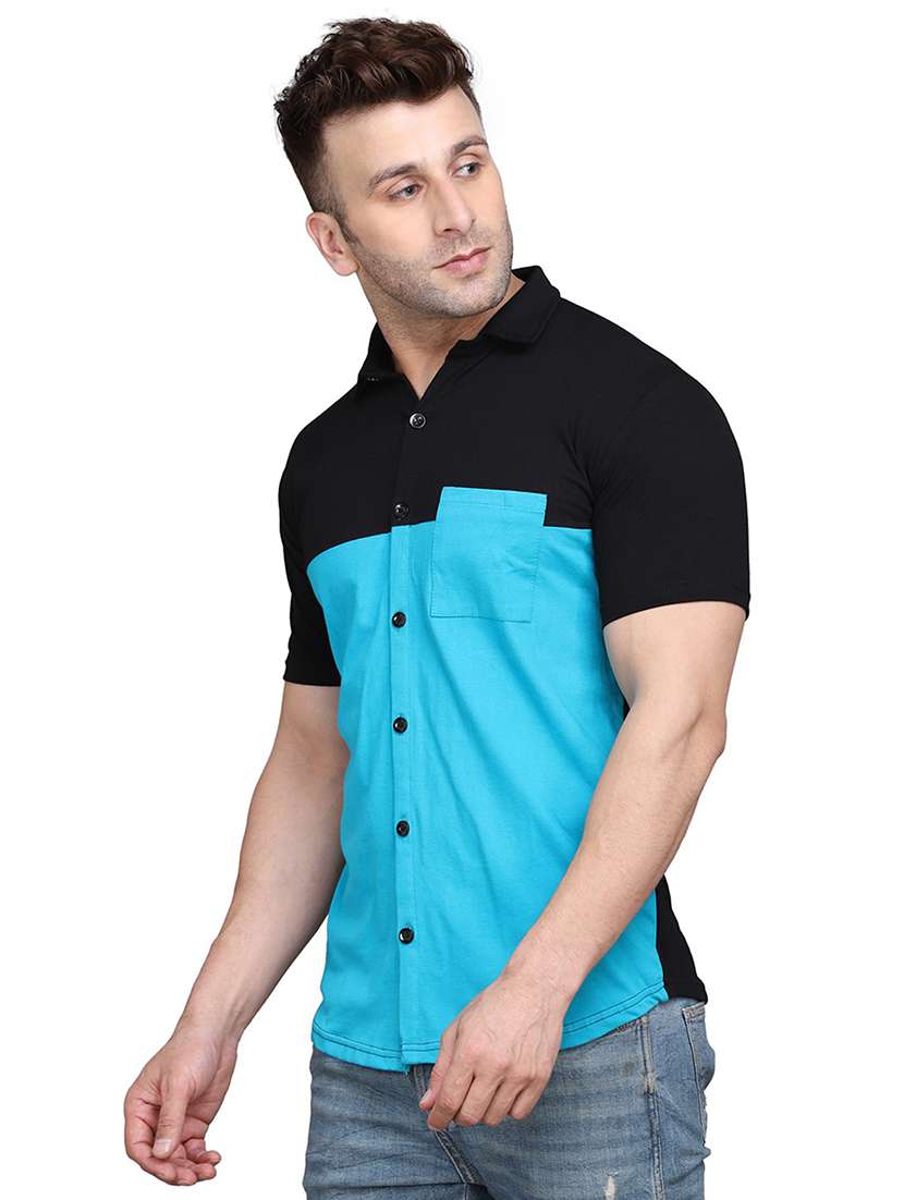 multi colored cotton blend casual shirt - 20840968 -  Standard Image - 1