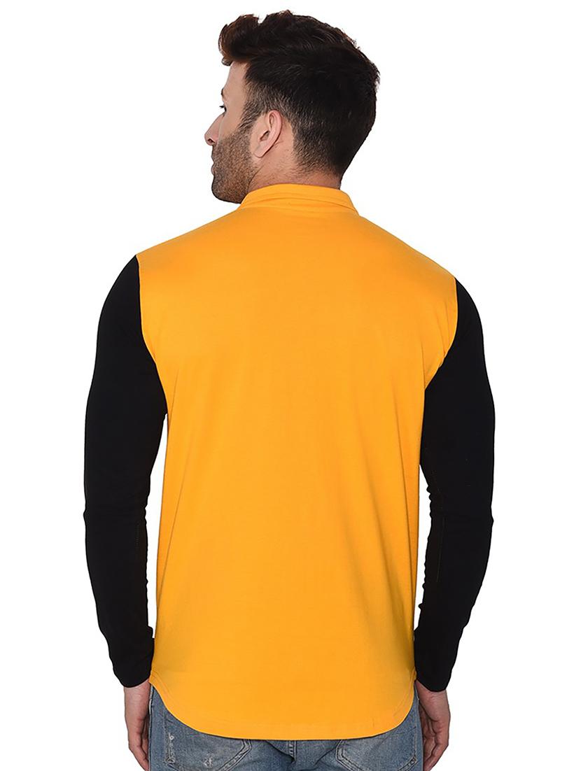 yellow cotton blend casual shirt - 20840980 - Standard Image - 1