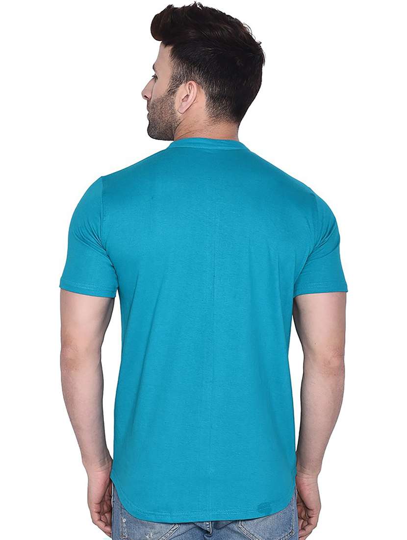 turquoise cotton blend casual shirt - 20840995 -  Standard Image - 1