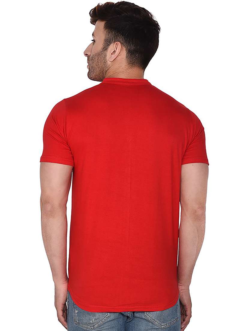 solid red cotton blend casual shirt - 20841004 -  Standard Image - 1