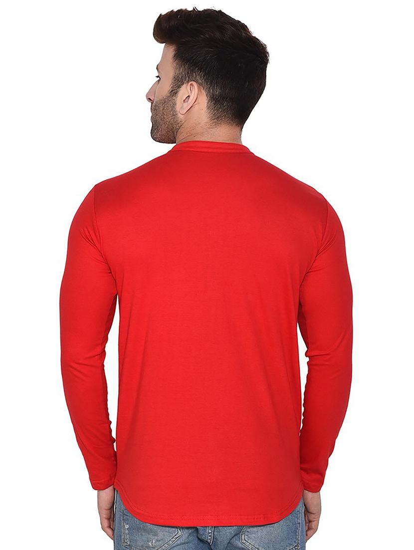 red cotton blend casual shirt - 20841023 - Standard Image - 1