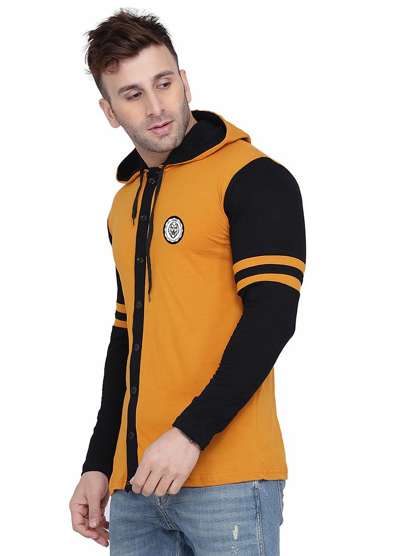 yellow cotton blend casual shirt - 20841054 - Standard Image - 1