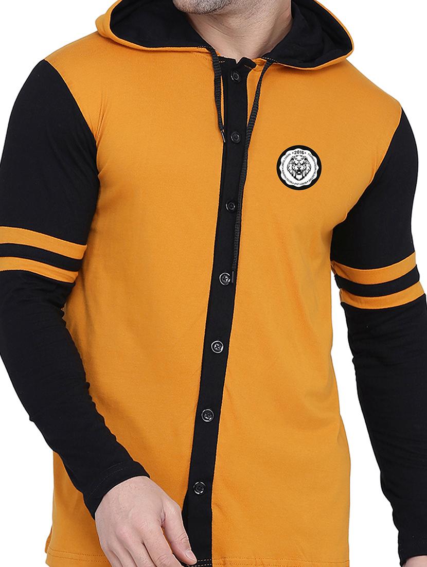 yellow cotton blend casual shirt - 20841054 - Standard Image - 4
