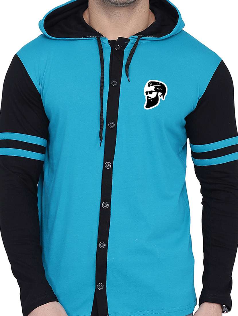 turquoise cotton blend casual shirt - 20841060 -  Standard Image - 4