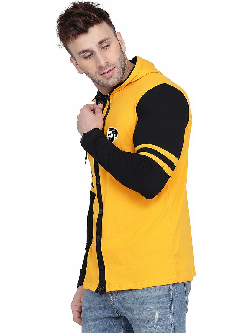 yellow cotton blend casual shirt - 20841065 - Standard Image - 1