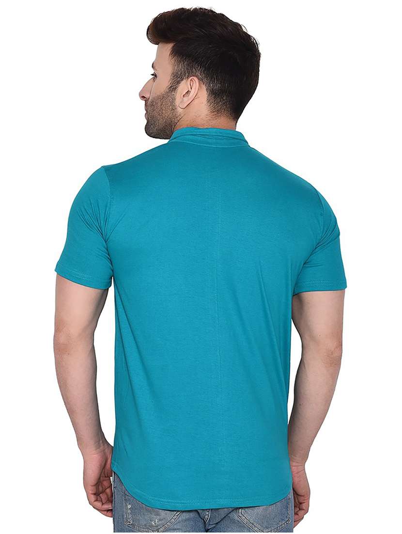 solid green cotton blend casual shirt - 20841191 -  Standard Image - 1