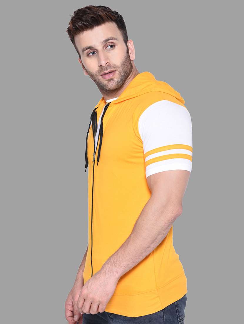 yellow color block t-shirt - 20841270 - Standard Image - 1
