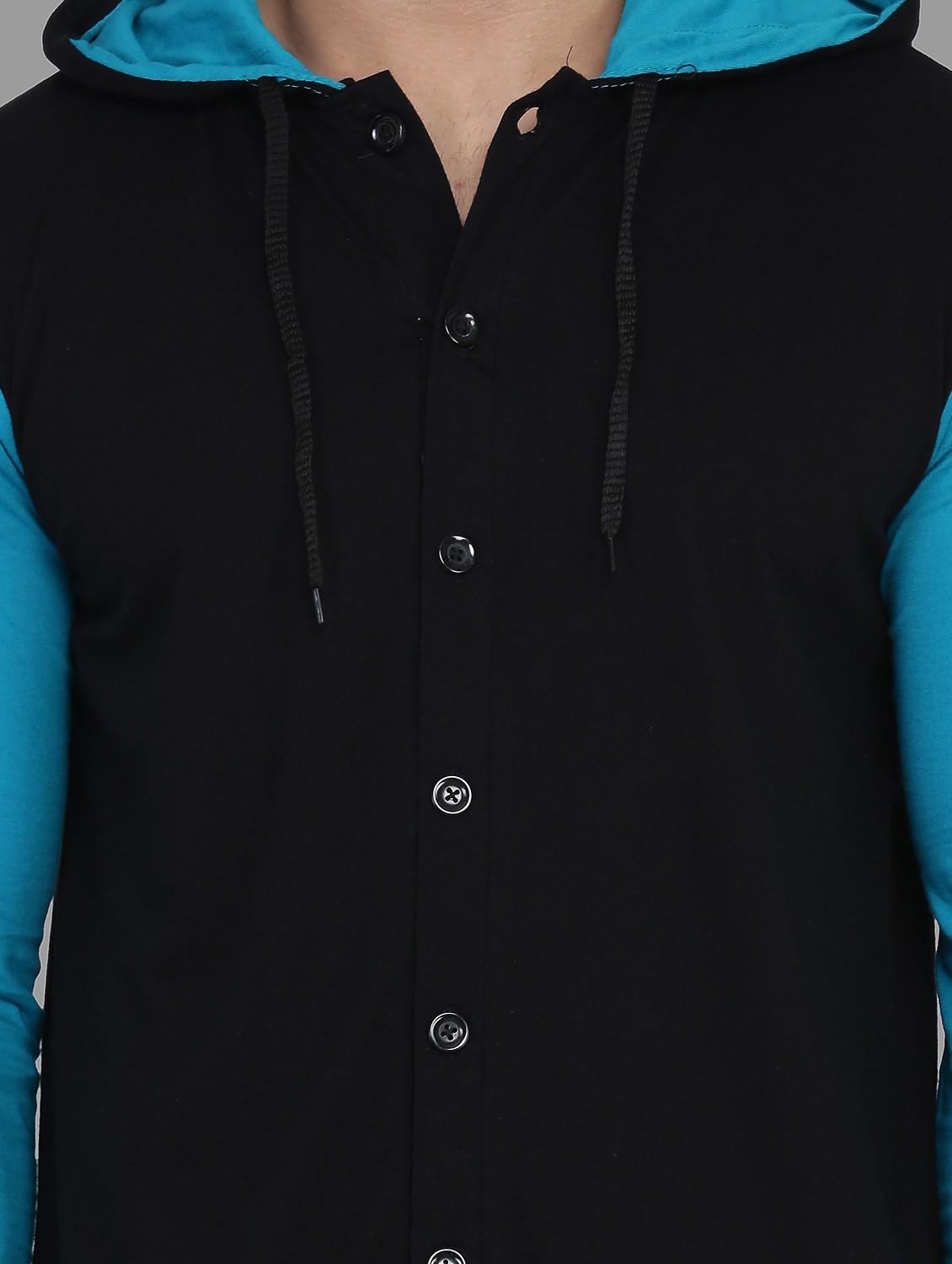 hooded neck color block t-shirt - 20841285 - Standard Image - 4