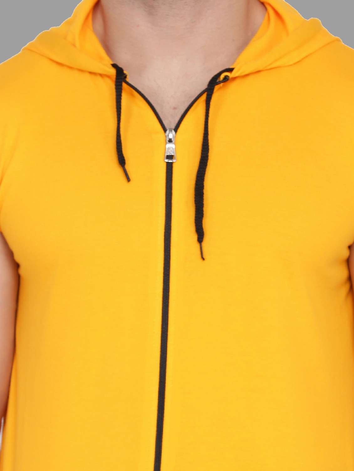Yellow Cotton Blend Plain T-shirt - 20841293 -  Standard Image - 4