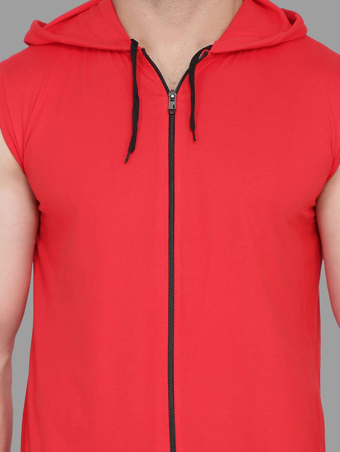 Hooded Neck Zip Up T-shirt - 20841294 -  Standard Image - 4
