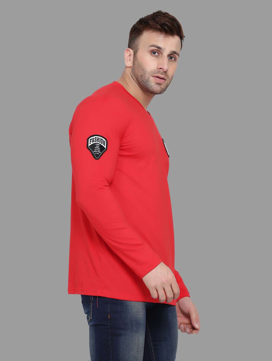 v neck solid t-shirt - 20841300 -  Standard Image - 1