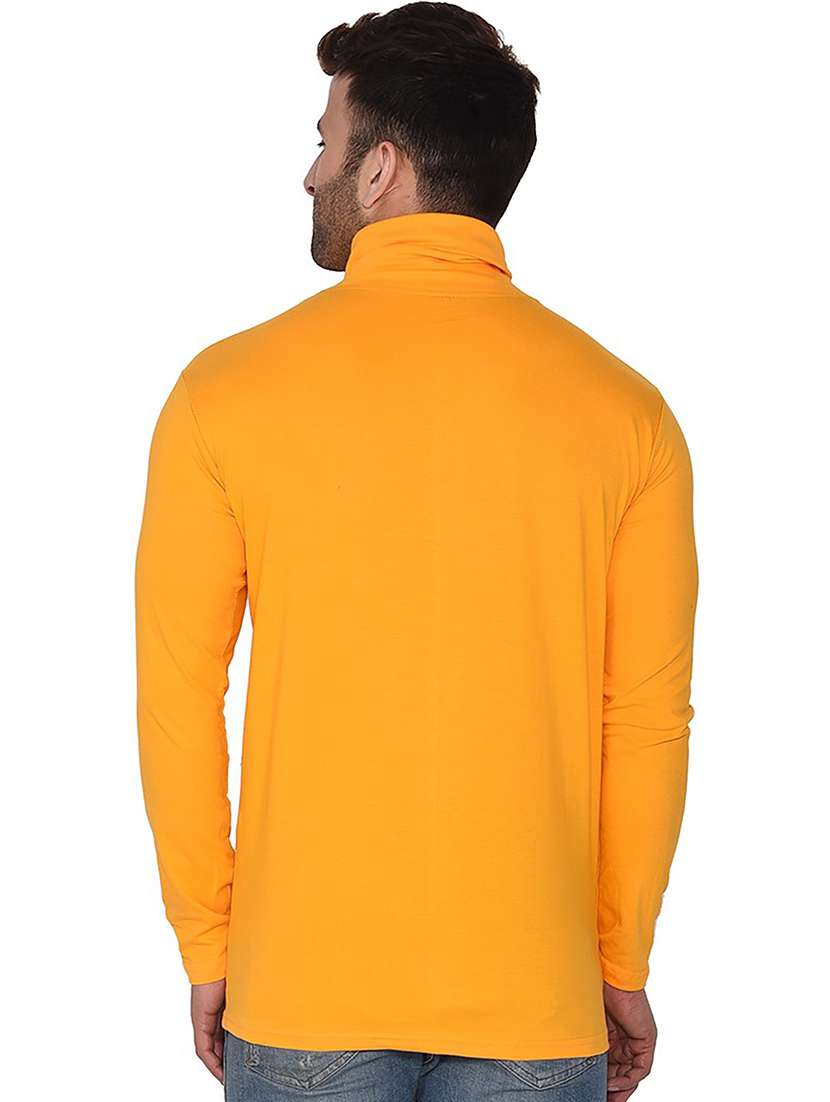 turtle neck solid t-shirt - 20841319 -  Standard Image - 1