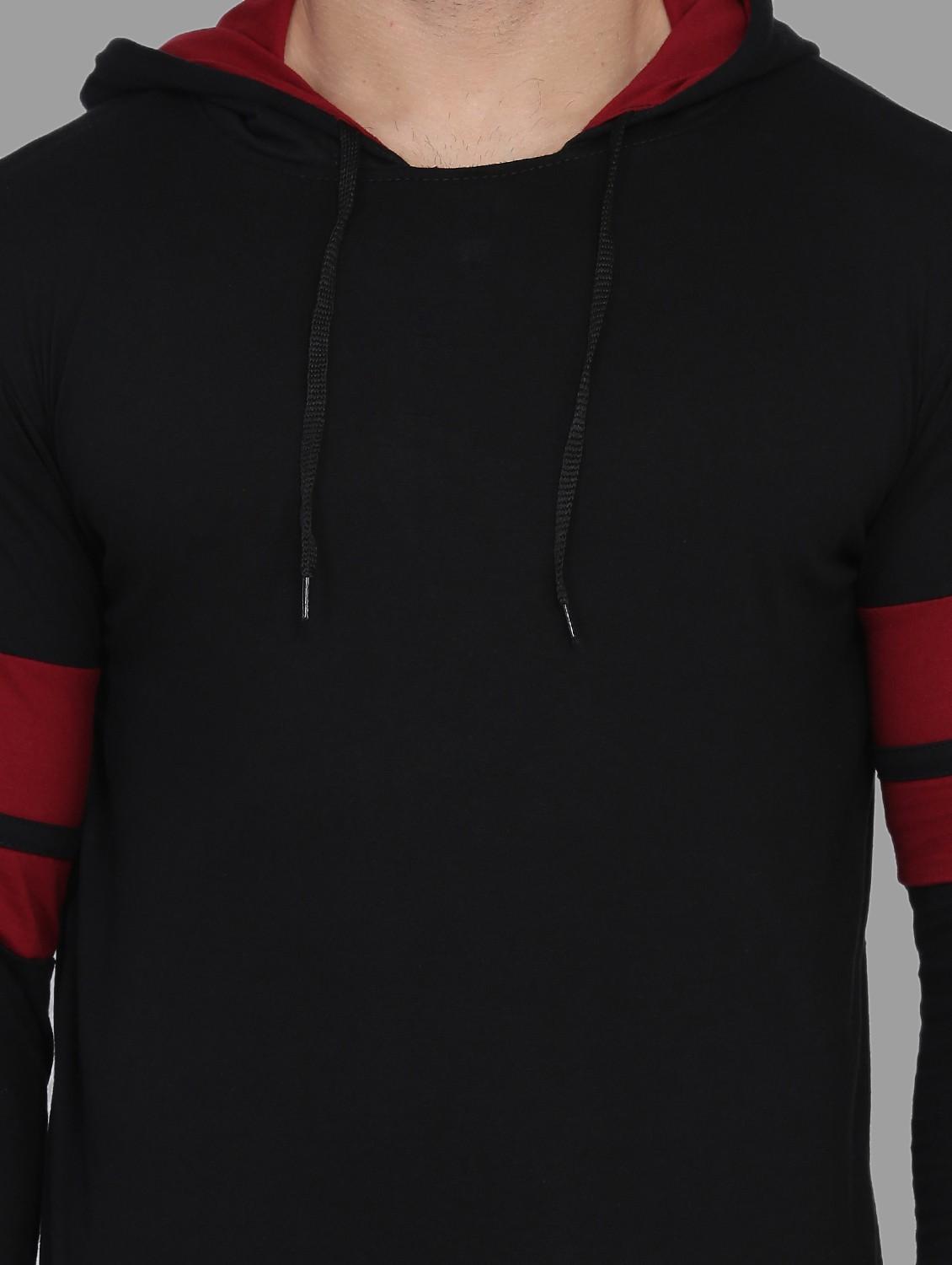 hooded neck color block t-shirt - 20841332 - Standard Image - 4