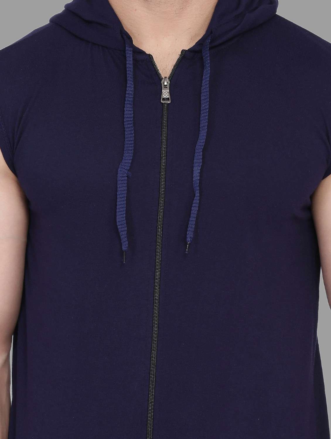 men hooded neck solid t-shirt - 20841334 -  Standard Image - 4