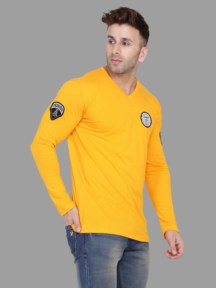 v neck solid t-shirt - 20841353 -  Standard Image - 1