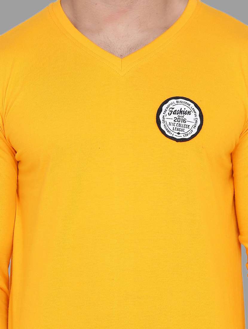 v neck solid t-shirt - 20841353 -  Standard Image - 4
