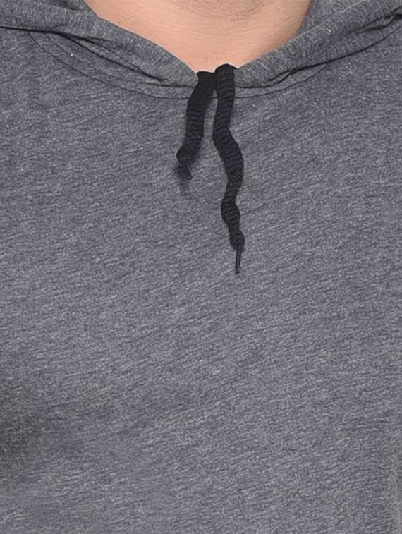 men solid hooded sleeveless t-shirt - 20841367 -  Standard Image - 4