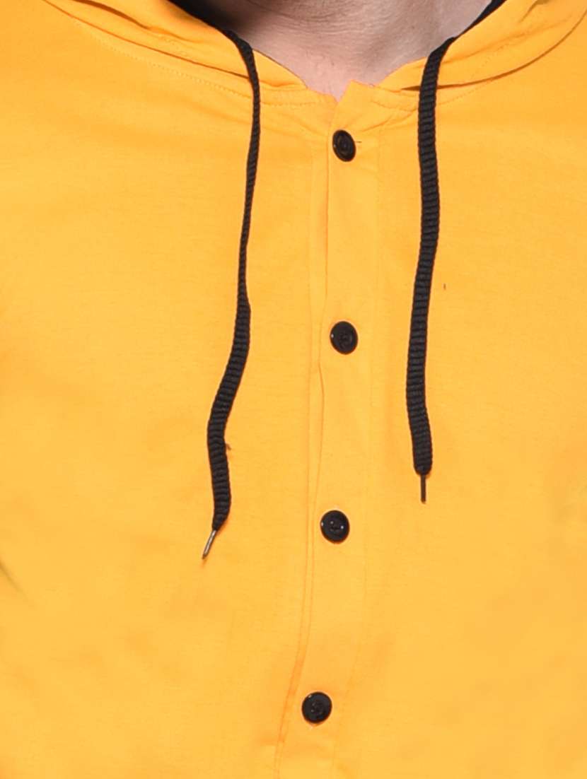 mustard & navy cotton blend t-shirt - 20841369 -  Standard Image - 4