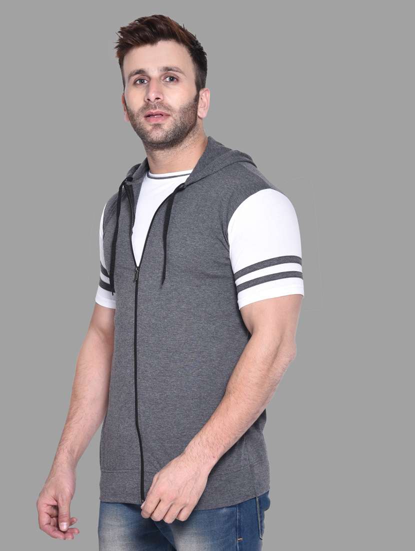 grey cotton blend t t-shirt - 20841379 -  Standard Image - 1