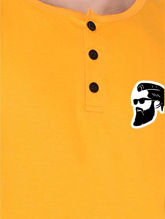 henley neck solid t-shirt - 20841402 -  Standard Image - 4