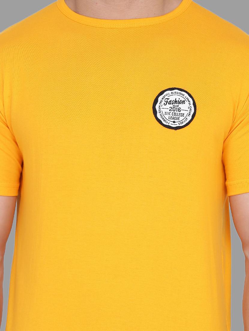 yellow cotton blend t-shirt - 20841410 - Standard Image - 4