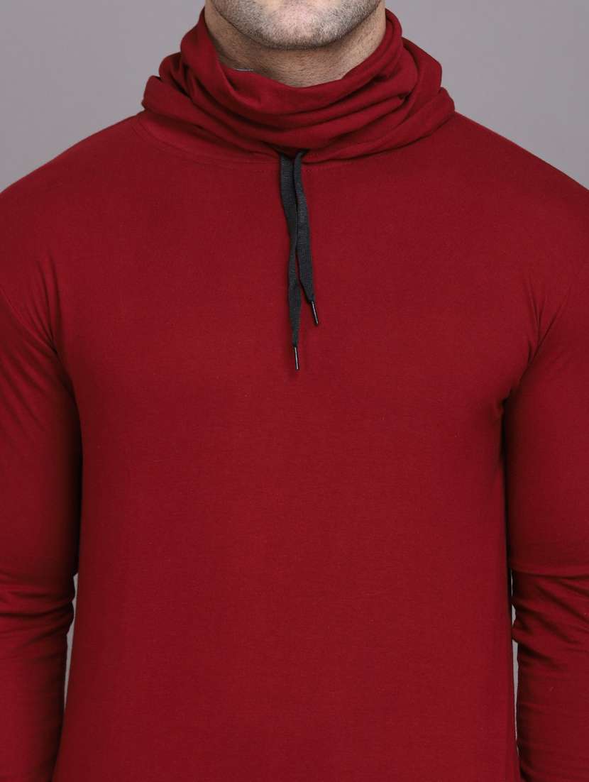 maroon cotton blend t-shirt - 20841446 -  Standard Image - 4