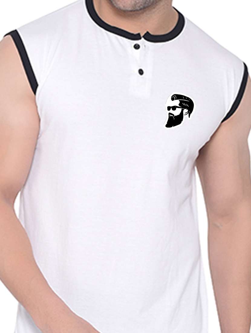 henley neck solid t-shirt - 20841457 -  Standard Image - 4