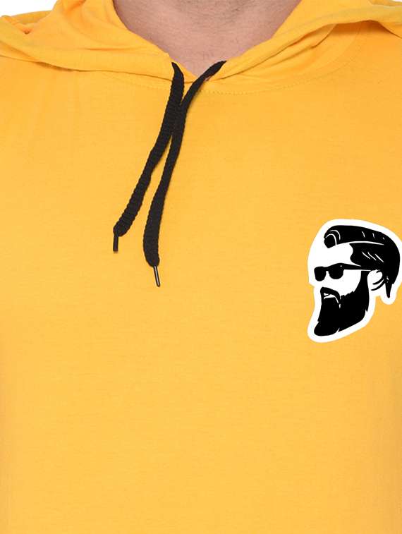 hooded neck solid t-shirt - 20841476 -  Standard Image - 4