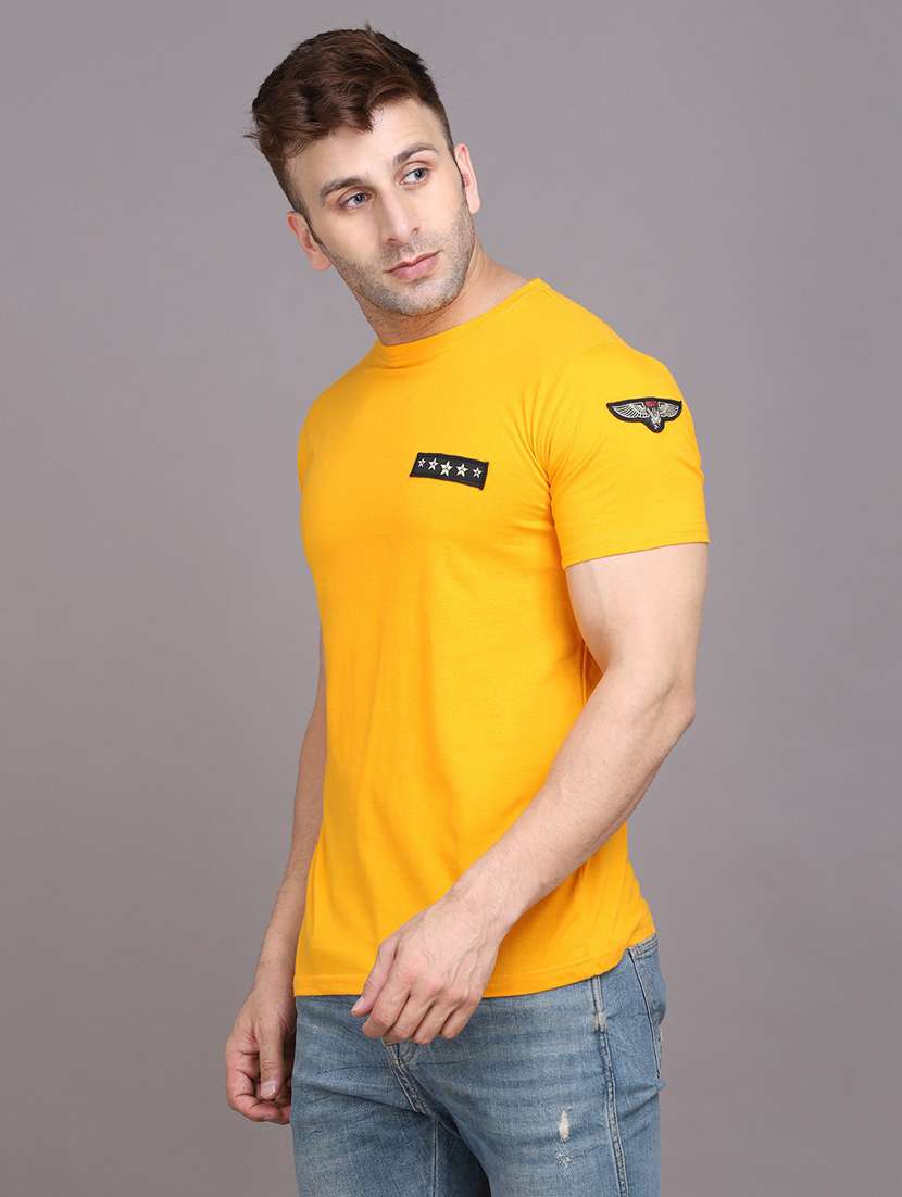 yellow cotton blend t-shirt - 20841483 -  Standard Image - 1