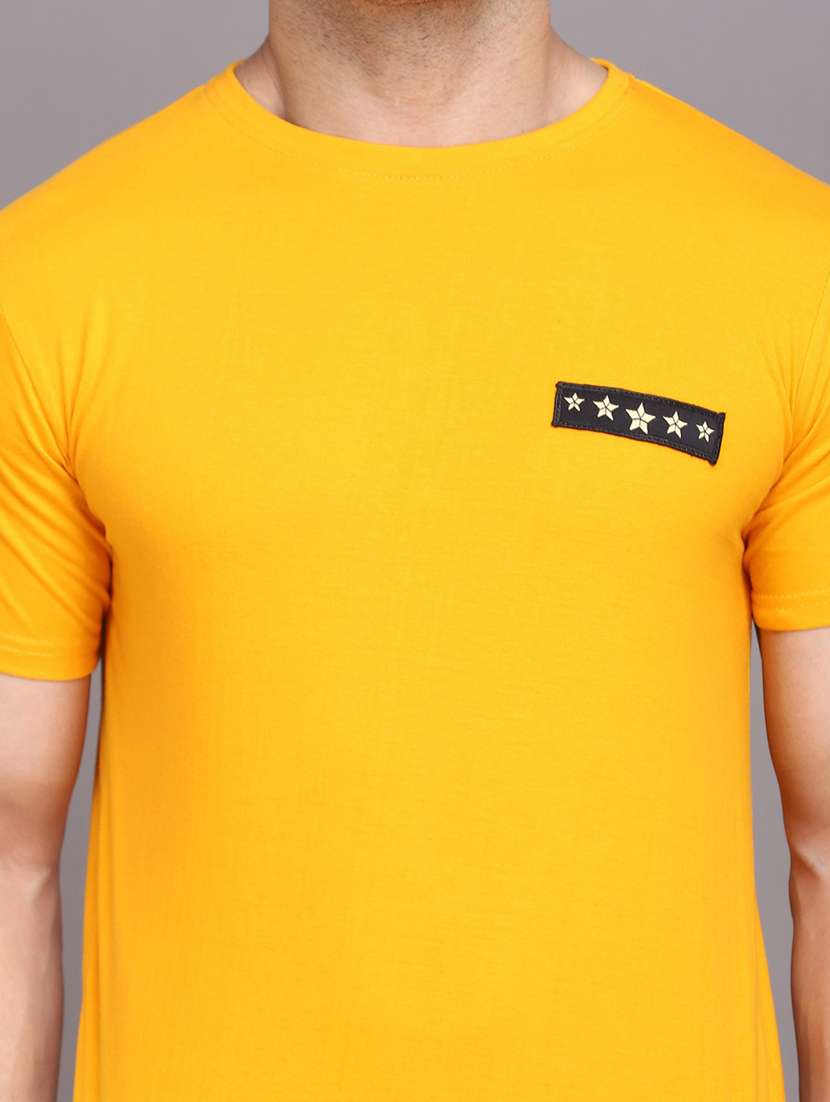 yellow cotton blend t-shirt - 20841483 -  Standard Image - 4