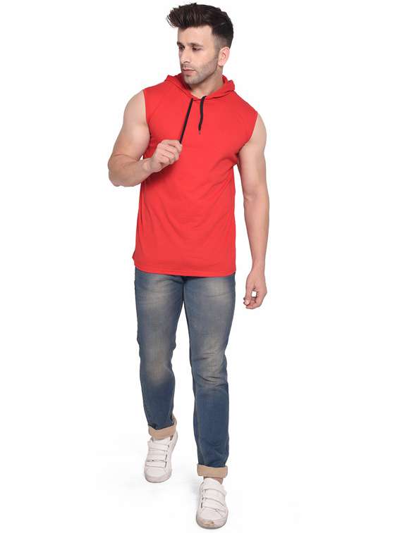 red cotton blend t-shirt - 20841486 -  Standard Image - 4