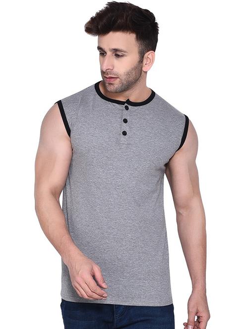 men henleys neck sleeveless t-shirt - 20841487 - Standard Image - 0