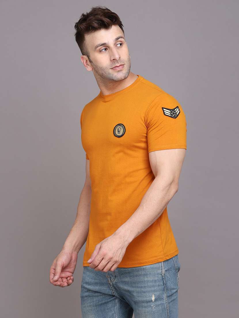 Men Solid Short Sleeve T-shirt - 20841509 -  Standard Image - 1